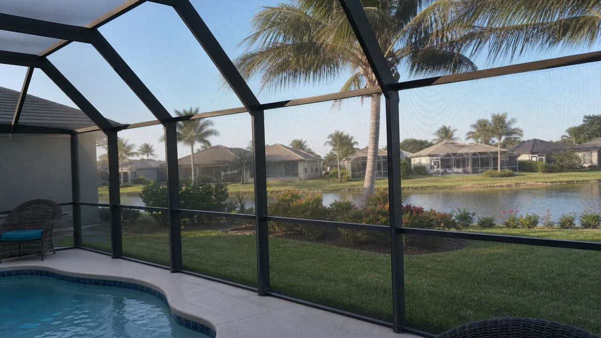 Screened lanai enclosure Fort Myers Lee County Florida